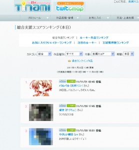 tinamiランキング1位! tinamiランキング1位!