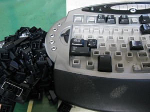 分解したキーボード 分解したキーボード