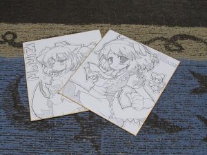 色紙描いてた